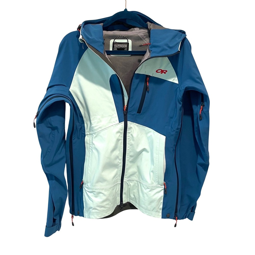 Outdoor Research Skyward II AscentShell Jacket Womens Small Blue Hooded Gorpcore - Picture 5 of 12